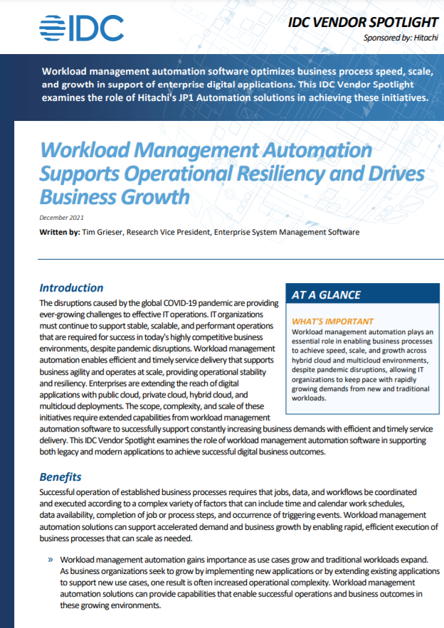 Workload Management Automation Drives Digital Business & Multicloud Expansion