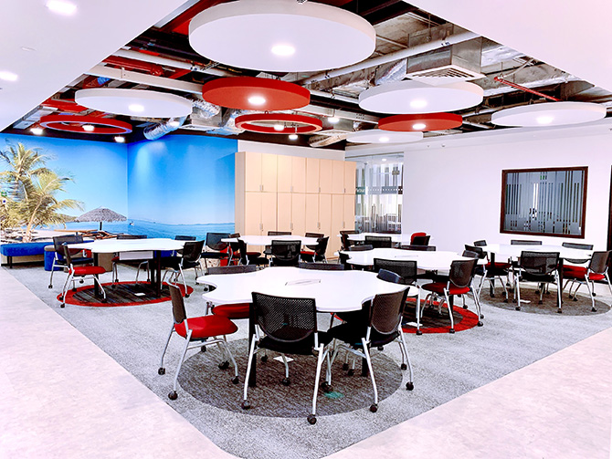 Internal training room for employees